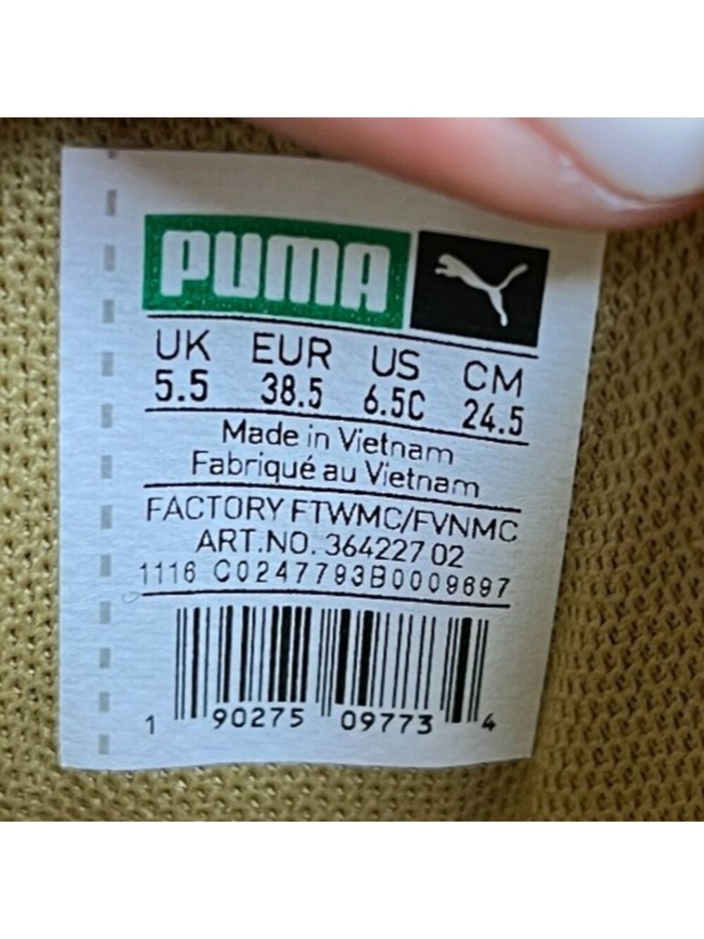 Puma Sky II Hi Holo Gold Purple Girls Size 6.5C Athletic Leather Shoes Sneakers - Picture 9 of 9